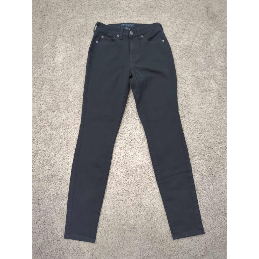 Aeropostale Pants Womens 0 Black Skinny High Rise Jegging Stretch Casual